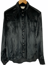 Load image into Gallery viewer, Saint Laurent Paris Black Velvet Embroidered Western Shirt
