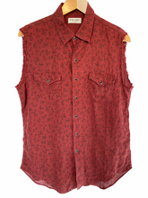 Load image into Gallery viewer, Saint Laurent Sleeveless Floral Western Shirt
