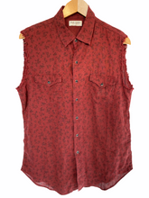 Load image into Gallery viewer, Saint Laurent Sleeveless Floral Western Shirt
