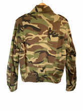 Load image into Gallery viewer, Saint Laurent Shearling-Lined Camo Denim Bomber

