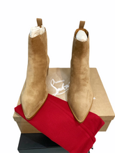 Load image into Gallery viewer, Christian Louboutin Tan Suede Chelsea Boot
